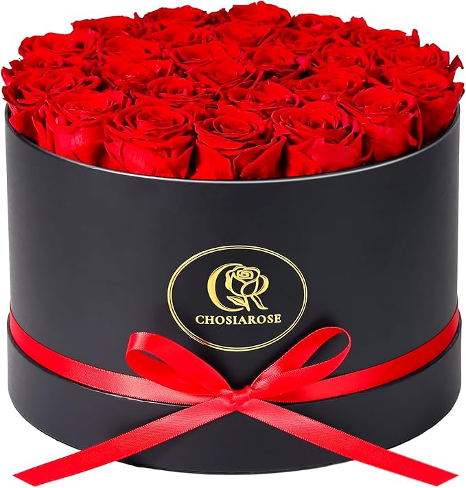 Flowers Forever Preserved Roses, 27 Preserved Flowers for Delivery Women Birthday Gifts for Mom Wife Grandma Preserved Rose Forever in Box for Her Mother Anniversary Birthday Gift for Women