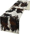 Cow Print Table Runner, Black White Cowhide Print Western Style Table Runner Country Farmhouse Cottage Cow Patten Table Decoration for Home Kitchen Dining, 13x36 Inch