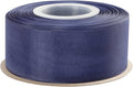 1-1/2 Inch Navy Shimmer Sheer Organza Ribbon Sheer Chiffon Ribbon 50 Yards-Roll Multiple Colors Available for Gift Wrapping Wedding Events Christmas Décor