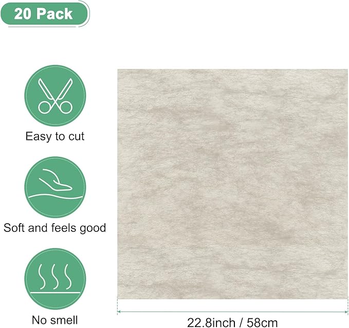 M METERXITY 20-Sheet Korean Cotton Wrapping Flower Paper, Waterproof Floral Wrapping Cotton Paper for Bouquets/Gift Packaging [Brown]