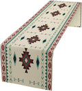 Aztec Table Runner Southwestern Native Vintage Geometric Pattern Table Runner Retro Country Table Dinner Decoration 13x70 Inch