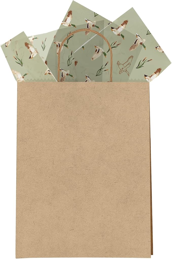 Pro Supply Global Ducks Printed Tissue Paper for Birthday Party Gift Bags or Boxes and Wrapping - Bulk Decorative Art Tissue Paper for Packaging and Gifting | 24 Sheets 20" x 30"