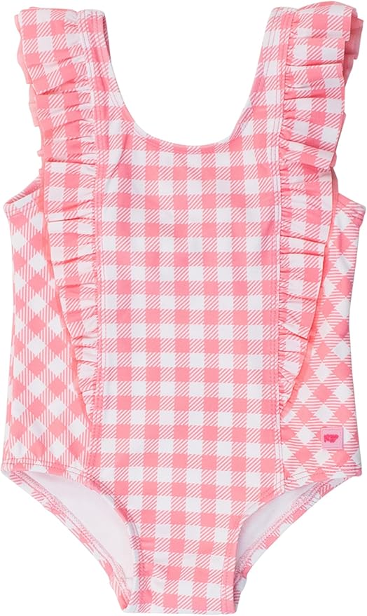 RuffleButts® Baby/Toddler Girls Ruffle Strap One Piece Swimsuit w/UPF 50+ Sun Protection