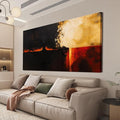 Canvas Wall Art Decor Wall Art Pictures For Living Room Abstract Art Black Red Vintage Wall Art Decor Art Work Decoration Modern Abstract Wall Art Prints For Bedroom Office Kitchen Wall Decor 20"x40"