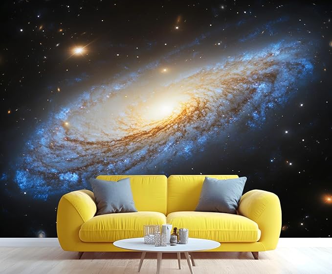 Spiral Galaxy Wall Mural, Outer Space 3D Wall Murals, Universe Wallpaper Mural, for Living Room Bedroom Large Wallpaper Indoor Decor 177.16" W x120 H