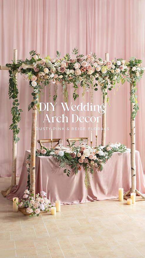 Ling's moment Artificial Flowers 50Pcs Pink Roses Decor w/Stems,3" Real Touch DIY Foam Floral for Wedding Bouquet/Centerpieces, Outdoors Party Backdrop, Room/Table, and Garden/Pot Decorations