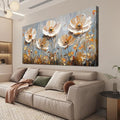 Canvas Wall Art Decor Art Work for Wall Decor Large Vintage Gold Wall Art Prints Wall Art Pictures for Living Room Nature Flower Wall Art Oversized Artwork for Walls Bedroom Office Decor 29" X 58"