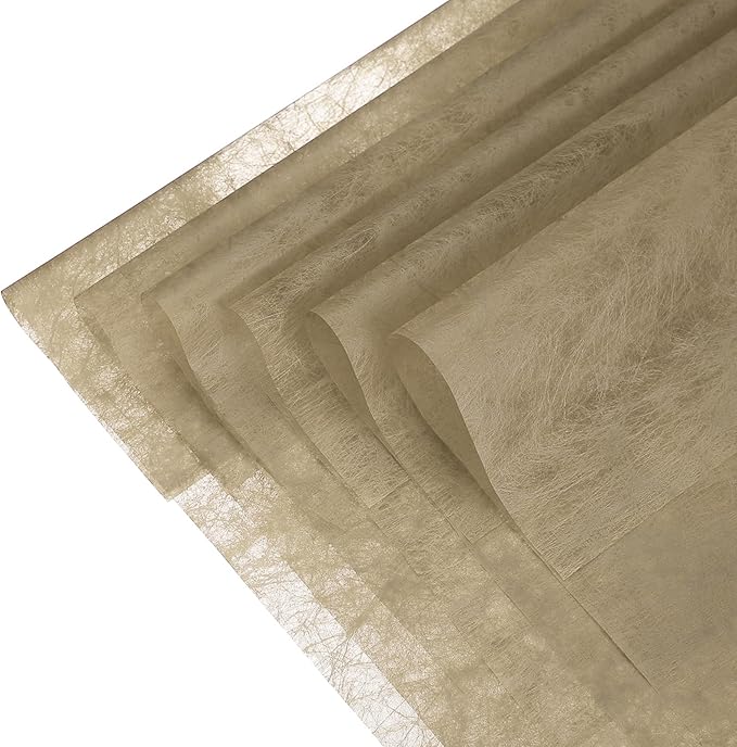 YELARXI Flower Wrapping Paper, Cotton Wrapping Flower Paper, Non-Woven Waterproof Floral Bouquet Wraps - Fitting for (Florist Supplies/Gift) 11.8 x 11.8 Inch & 114 Pack & Brown