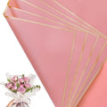 30 Sheets Blush Pink Gold Edge Flower Bouquet Wrapping Paper，Florist Supplies Waterproof Floral Bouquet Wrapping Paper Bouquet Accessorie，Flower Shop Packaging Pape for DIY Gift Wedding Birthday