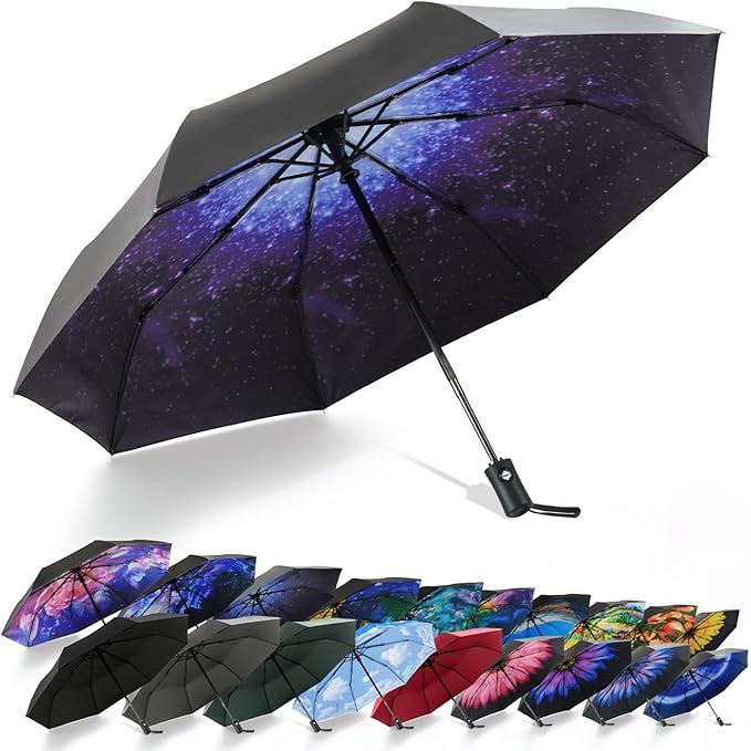SY COMPACT Travel Umbrella Windproof Automatic Umbrellas Small Compact UV Sun Protection Factory Outlet Umbrella