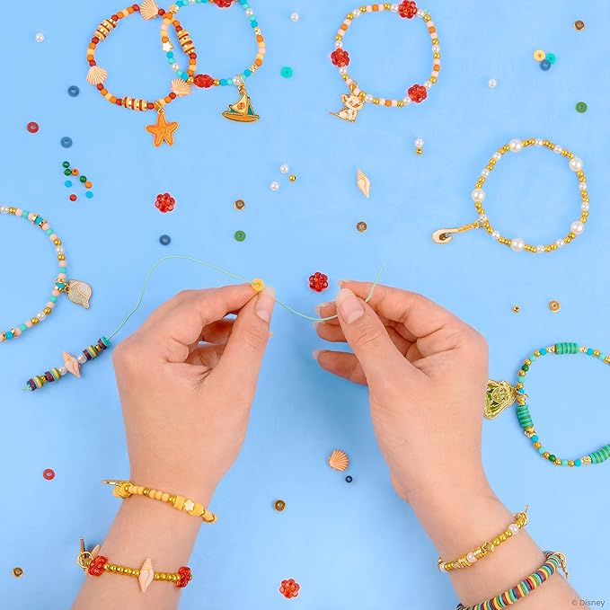 Fashion Angels Disney Moana 2 Tropical Tide Jewelry Design Kit, Includes Assorted Beads & Charms, Makes 10+ Nautical Bracelets, Fun Craft for Kids Ages 8+