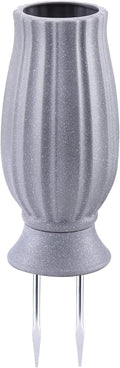 Bocola Cemetery Vase for Grave Decorations with Metal Spike Headstones Flower Holder for Atificial Flowers Fake Floral Outdoor Tombstone Markers memorials Sympathy for Loss of Loved Ones