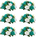 Flower Centerpieces for Wedding Tables: Wedding Table Decorations Teal & White Flower Balls Centerpieces for Engagement Cerebration Party Center Pieces 6 Packs