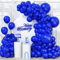 Togvu Royal Blue Balloons Different Sizes, 123 Packs Matte Blue Balloons, Pack of 18 12 10 5 Inch Premium Balloons Garland Arch Kit for Birthday Graduation Baseball Nautical Party Decorations