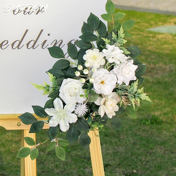 Pack of 2 Faux Flowers,Wedding Arch Flowers,Wisteria Hanging Flowers,Flower Garland Be Suited to Aisle Decorations for Wedding Ceremony,Wedding Arches for Ceremony