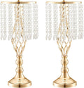 VEVOR Metal Wedding Centerpiece Gold,Crystal,12PCS 49cm/19.3”