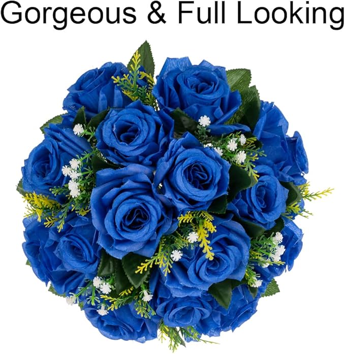 Flower Centerpieces for Wedding Tables: Wedding Table Decorations Royal Blue Flower Balls Centerpieces for Engagement Cerebration Party Center Pieces 10 Packs