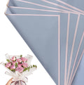 30 Sheets Silver Gold Edge Flower Bouquet Wrapping Paper，Florist Supplies Waterproof Floral Bouquet Wrapping Paper Bouquet Accessorie，Flower Shop Packaging Pape for DIY Gift Wedding Birthday