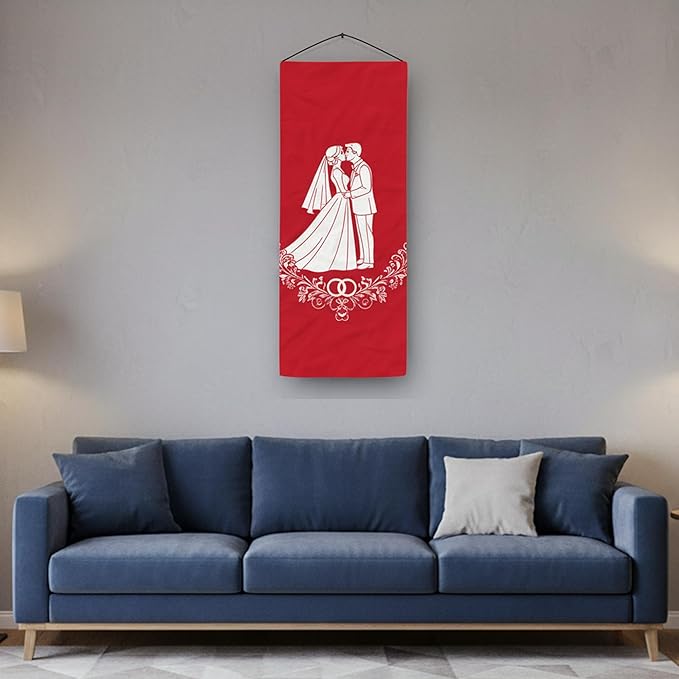 Custom Hanging Canvas Wall Art (16”x35”) by BCB Print | Personalized Picture Banner | Ready to Hang Vertical Home Decor | HD Print Bedroom & Living Room Wall Art | Express Dispatch/Ship | Made in USA