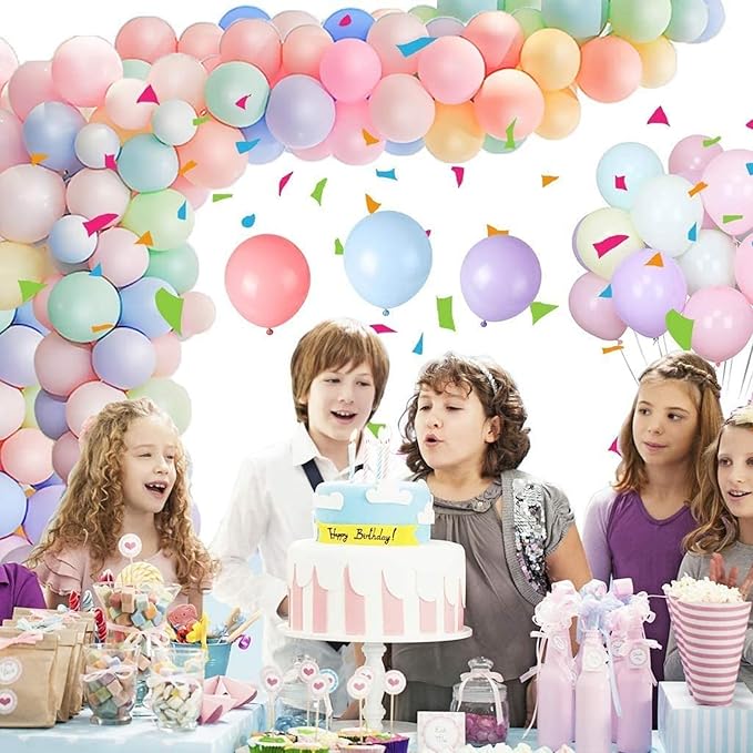 Pastel Balloons Arch Kit with DIY Daisy Flowers 156pcs Macaron Balloons Garland 16FT Balloon Chain and Flower Clips for Birthday Party Wedding Anniversary Engagement Decorations