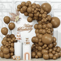 Togvu Brown Balloons Different Sizes, 123 Packs Boho Brown Balloons, Pack of 18 12 10 5 Inch Neutral Tan Brown Balloons Garland Arch Kit for Birthday Baby Shower Bear Theme Party Decoration, Khaki