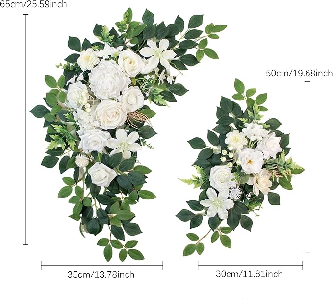 Pack of 2 Faux Flowers,Wedding Arch Flowers,Wisteria Hanging Flowers,Flower Garland Be Suited to Aisle Decorations for Wedding Ceremony,Wedding Arches for Ceremony