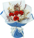 GLAMOUR BOUTIQUE Preserved Flowers Bouquet - Flowers Forever in a Box with Hydrangeas & More, Gift Ready for Anniversary, Birthday, Mother's Day, Long-Lasting 1-3 Years - Orange