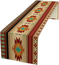 Aztec Southwest Table Runner, Ethnic Style Geometric Triditional Kitchen Table Runners Table Setting Decor for Garden Farmhouse Wedding Party Holiday Dinner Home, 13x60 Inch