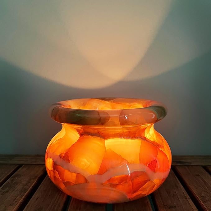 Votive Candle Holder, Tealight Candle Holder, Small Vase Carved from Natural Marble, Stone Flower Vase for Home Decor, Modern Farmhouse,Table Centerpiece, Entryway, Bookshelf, Mantel, Shelf Decor