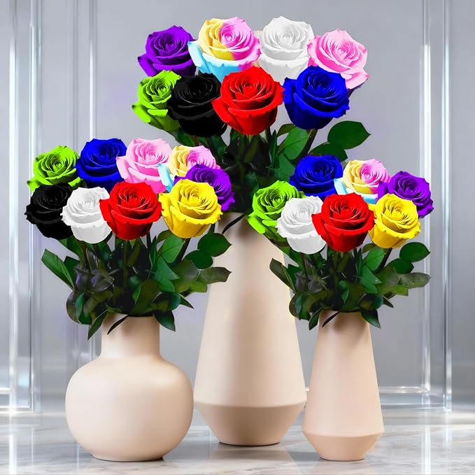 Purple Single Forever Roses in a Box,Preserved Flowers for Delivery,Preserved Rose Gifts for Women, Real Roses Gift for Her, Mom Birthday Gifts, Mothers Day Flowers,Valentines Flowers