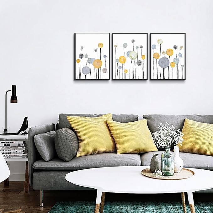 Black Framed Wall Art For Living Room Bedroom Wall Hanging Decor Office Decor Abstract Watercolor Painting Flowers Wall Pictures Kitchen Wall Decoration Artwork Home Decor 3 Piece Framed Art Prints