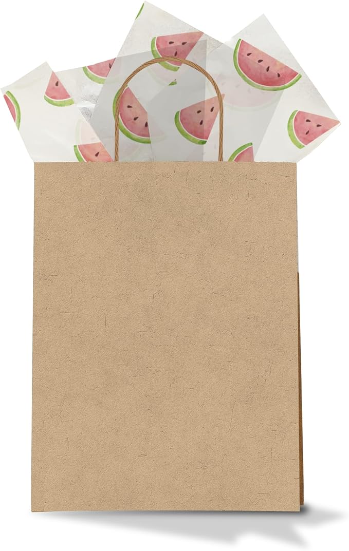 Pro Supply Global Watermelon Printed Tissue Paper for Gift Bags or Boxes and Wrapping - Summer Bulk Decorative Art Tissue Paper for Packaging and Gifting | 24 Sheets 20" x 30"