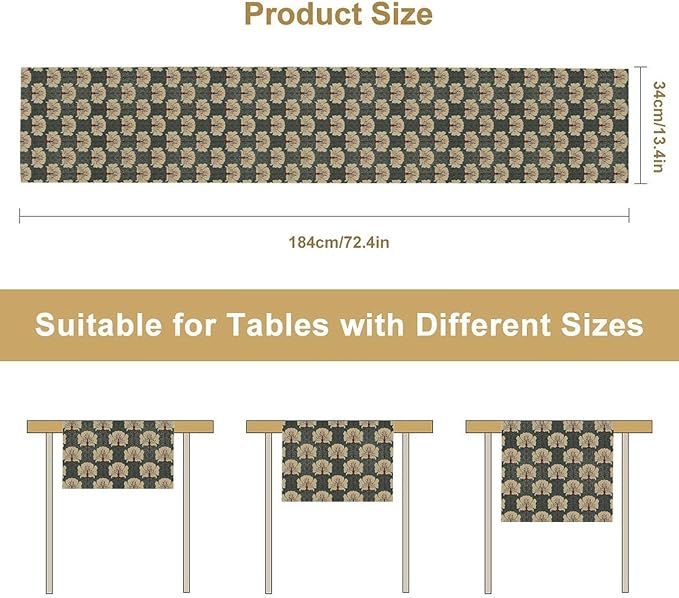 Vintage Floral Table Runner, William Morris Flowers Classic Boho Art Table Runner for Kitchen Dining Party, 13x60 Inch