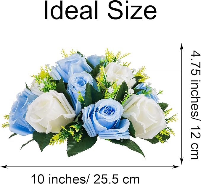 Flower Centerpieces for Wedding Tables: Wedding Table Decorations Blue & White Flower Balls Centerpieces for Engagement Cerebration Party Center Pieces 6 Packs
