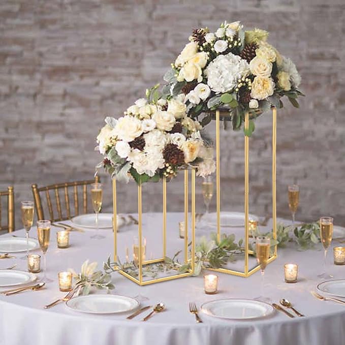 20pcs Gold Wedding Flower Stand,23.6inch Wedding Table Centerpieces,Gold Centerpiece for Birthday Party Event Table Decoration