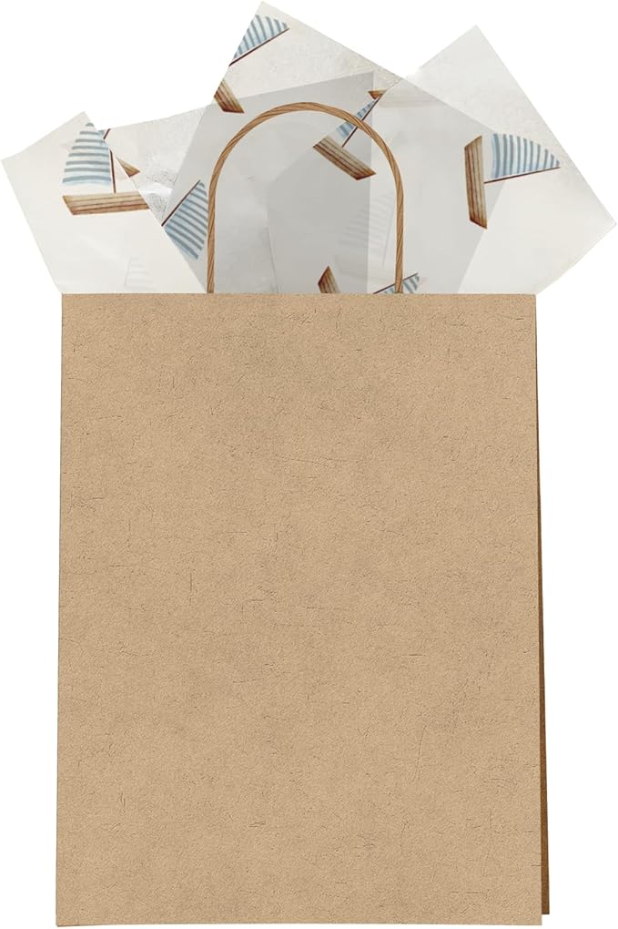Pro Supply Global Sailboats Printed Tissue Paper for Gift Bags or Boxes and Wrapping - Father's Day Bulk Decorative Art Tissue Paper for Packaging and Gifting | 24 Sheets 20" x 30"