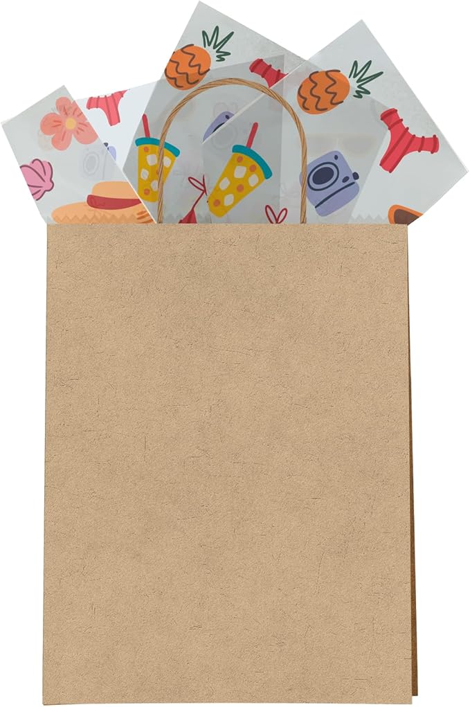 Pro Supply Global Summer Vibes Printed Tissue Paper for Gift Bags or Boxes and Wrapping - Bulk Decorative Art Tissue Paper for Packaging and Gifting | 24 Sheets 20" x 30"