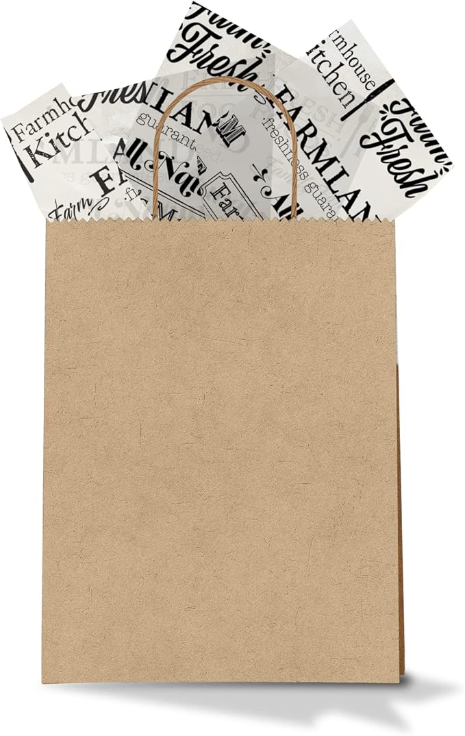 Farmer's Market Printed Tissue Paper for Gift Bags or Boxes and Wrapping - Bulk Decorative Art Tissue Paper for Packaging and Gifting | 24 Sheets 20" x 30"