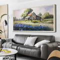 Ardemy Farmhouse Canvas Wall Art Large Framed Vintage Farm Cow Pictures Wall Decor Living Room Village Nature Painting Artwork Wall Art Bedroom Dining Room Home Office, 40"x20"