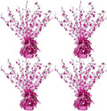 ALISSAR 4-Pack Glitter Pink Star Centerpieces-Table Decorations for Home Decor Birthday Wedding Anniversary Decor (Pink)