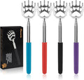 (4-Pack) Extendable Back Scratchers - Metal Claws with Telescopic Rubber Handles - Stocking Stuffers for Men, Women, Kids - Christmas Gift