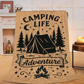 Camping Blanket Camper Throw Blanket Soft Cozy Fleece Fuzzy Stuffed Plush Flannel Gifts for Girls Women Boys Kids Adults 50"X60"