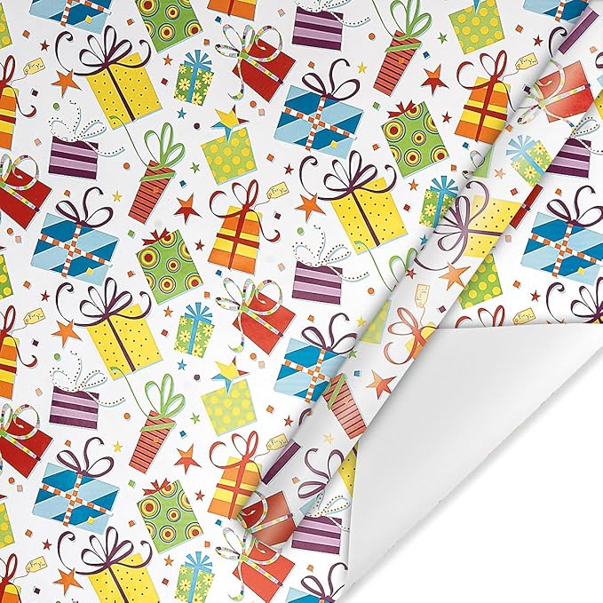 Current Surprise Package Jumbo Gift Wrap Roll - 23 Inches x 32 Feet (61 Square Feet Total), Peek-Proof, For Birthdays, Graduations, Baby Showers and More