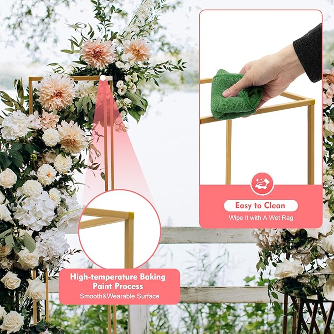 10Pcs Wedding Centerpiece Flower Stand for Table, 31 in Gold Metal Flower Vases for Wedding Table Decorations Events Party Display