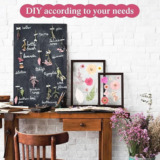 Nuanchu 167 Pcs Real Dried Pressed Flowers Natural Dried Flowers Colorful Daisy Mixed Wildflowers Leave for DIY Candle Resin Nails Jewelry Pendant Crafts Floral Art(Pink,Candy Style)