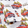 MAYPLUSS Christmas Wrapping Paper Roll - 17 In x 33 Feet - Cute Watercolor Christmas Tree Truck Snowman Gift Wrap Paper for New Year, Holiday, Kids