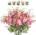 Artificial Flowers Wildflowers Silk Daisy Spring Fake Daisies Decoration Summer UV Resistant Colorful Mixed Bundles Faux Greenery Outdoor Plant Stem Filler for Home Decor Indoor Floral Arrangements