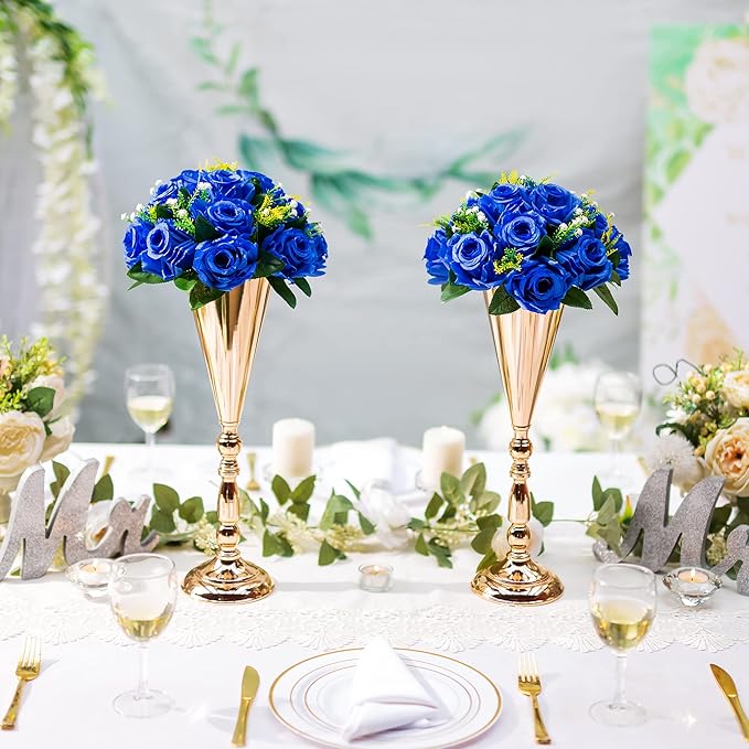 Flower Centerpieces for Wedding Tables: Wedding Table Decorations Royal Blue Flower Balls Centerpieces for Engagement Cerebration Party Center Pieces 6 Packs
