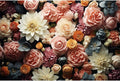 Floral Backdrop Full Glory Vibrant Blossoms Various Flowers Photography Background Idyllic Romantic Floral Theme Party Anniversary Wallpaper Adult Artistic Portrait Photo Studio Props 12x8ft