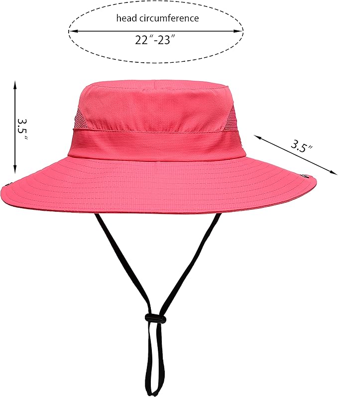Womens Summer Sun Hat Beach Hat Wide Brim Outdoor UV Protection Hat Foldable Cool Mesh Ponytail Bucket Hat